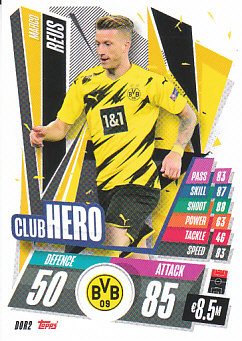 Marco Reus Borussia Dortmund 2020/21 Topps Match Attax CL Club Hero #DOR02